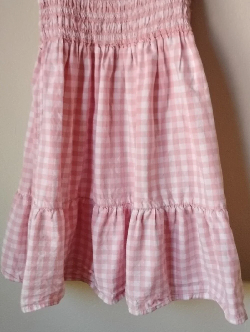The Children's Place Pink Gingham Smocked Kids Dress